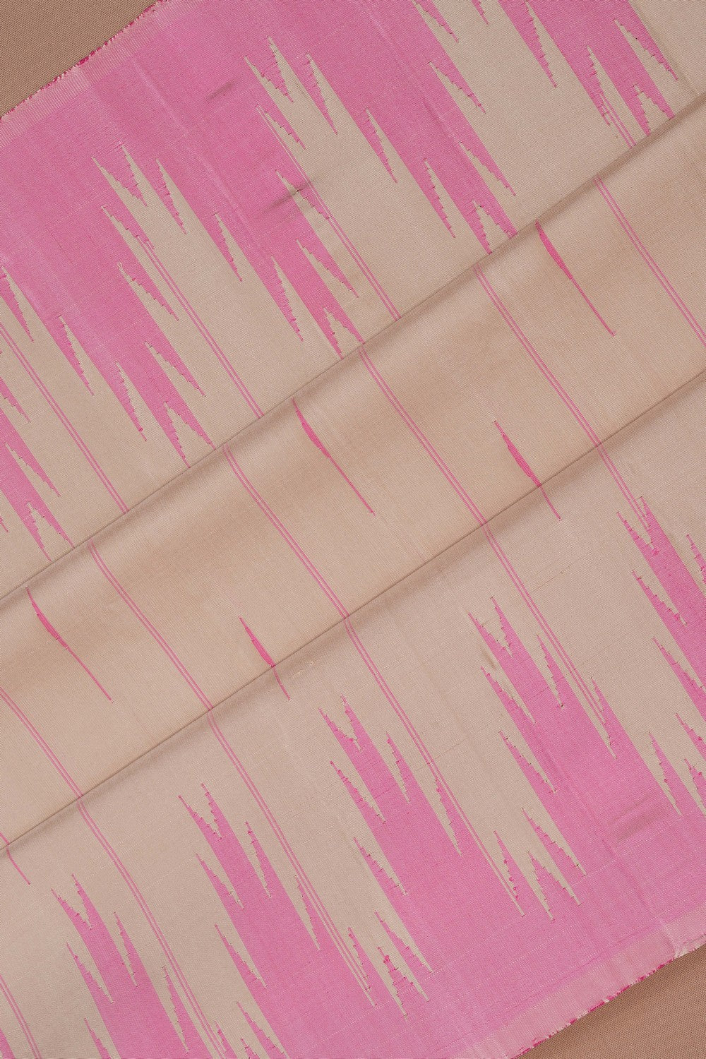 Image of Gadwal Silk Beige Saree