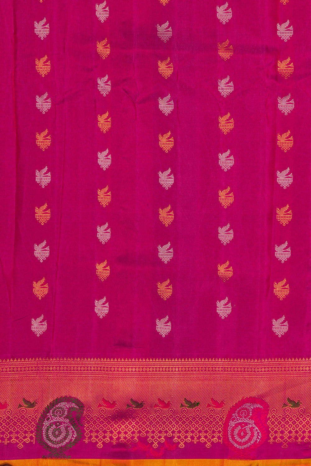 Image of Gadwal Silk Mustard Saree