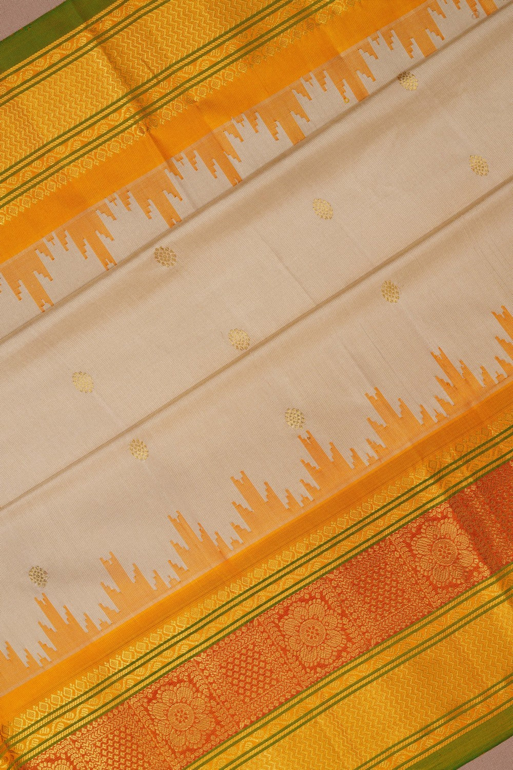 Image of Gadwal Silk Classy Beige Saree