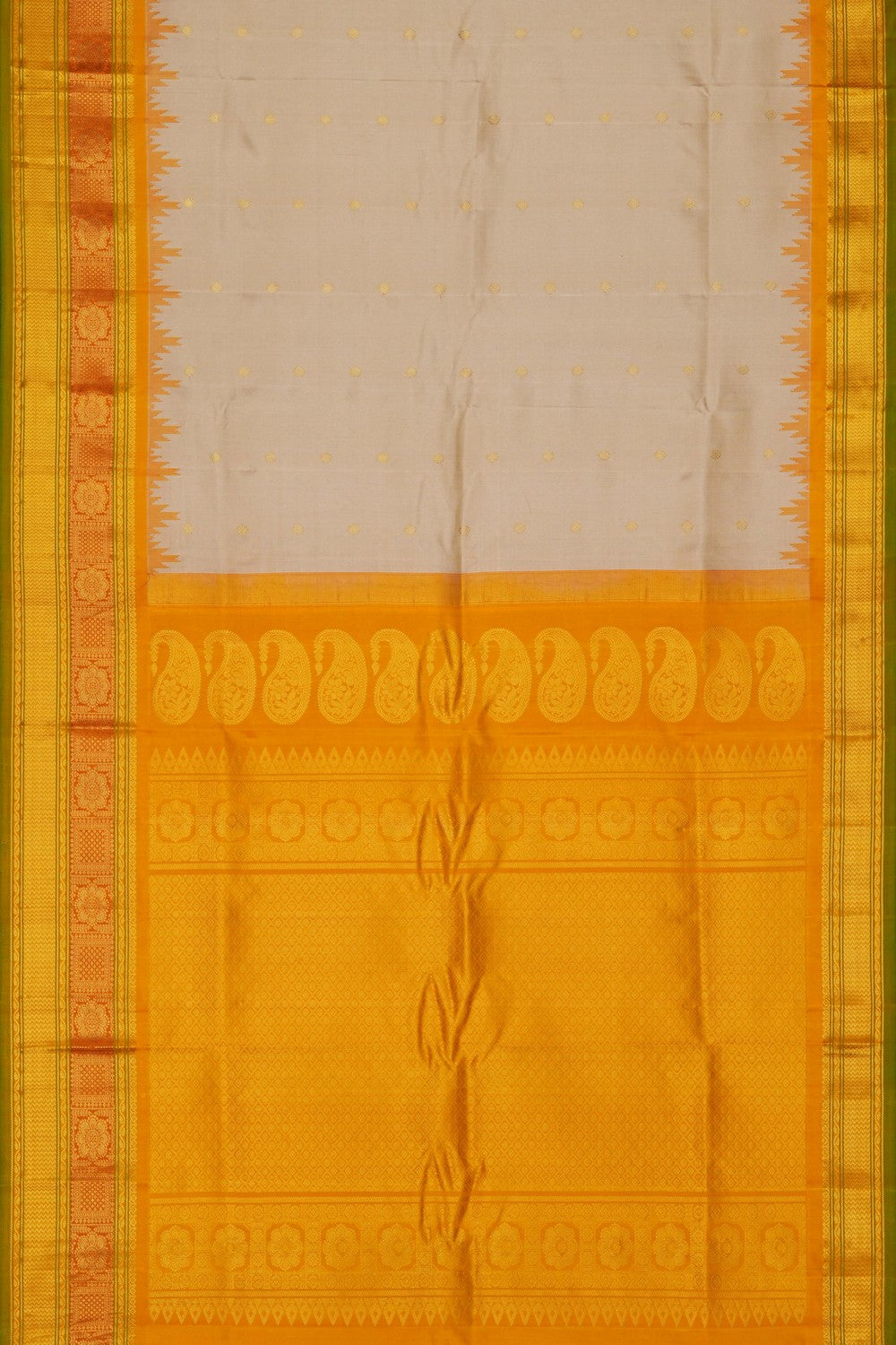 Image of Gadwal Silk Classy Beige Saree