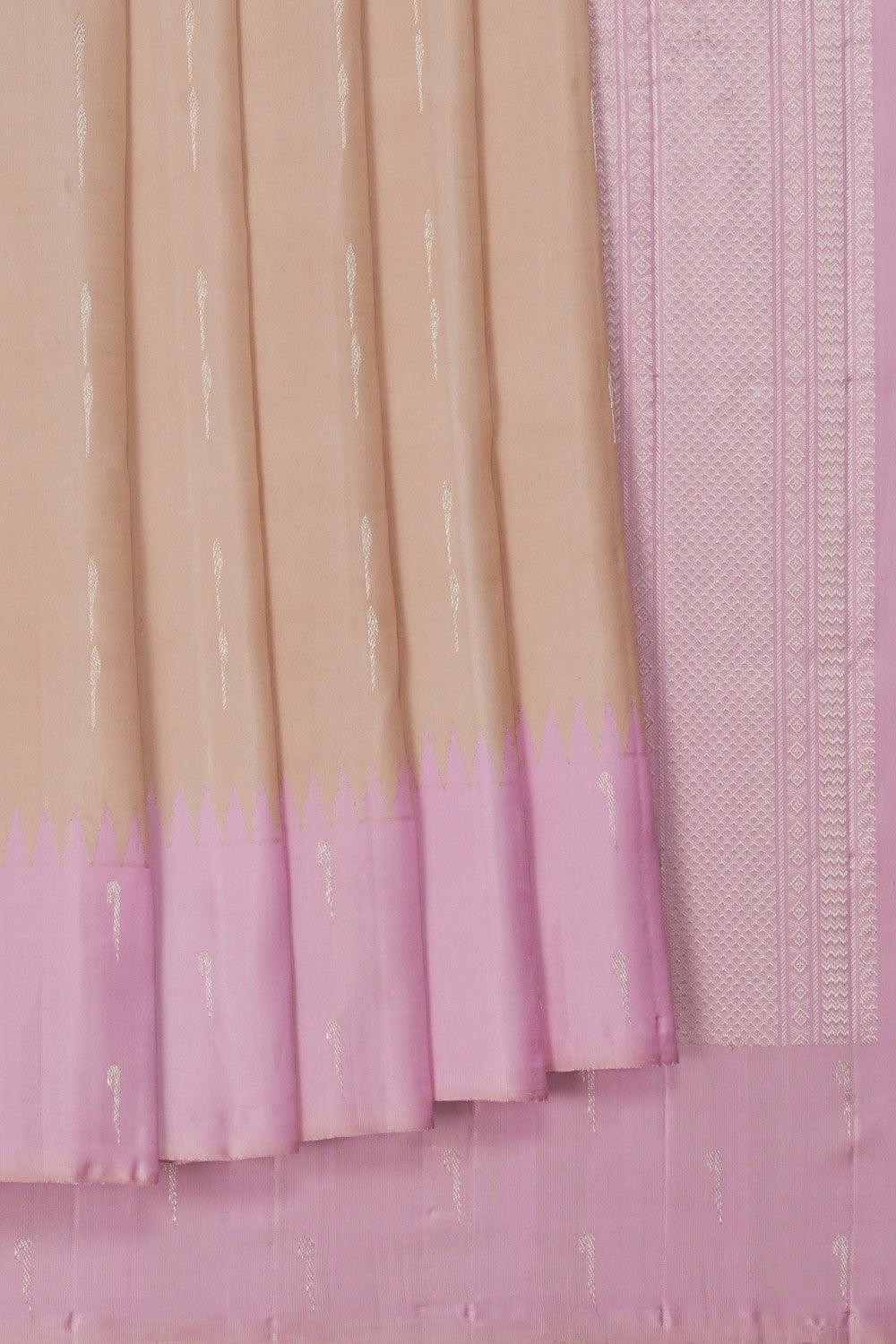 Image of Gadwal Silk Classy Off-White Saree