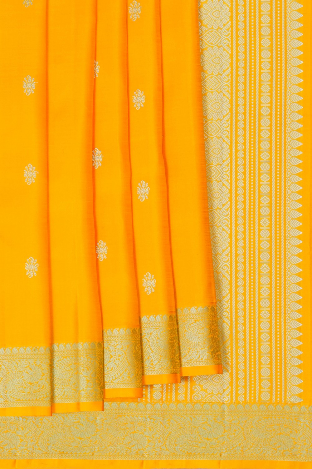 Image of South Silk Yellow Saree
