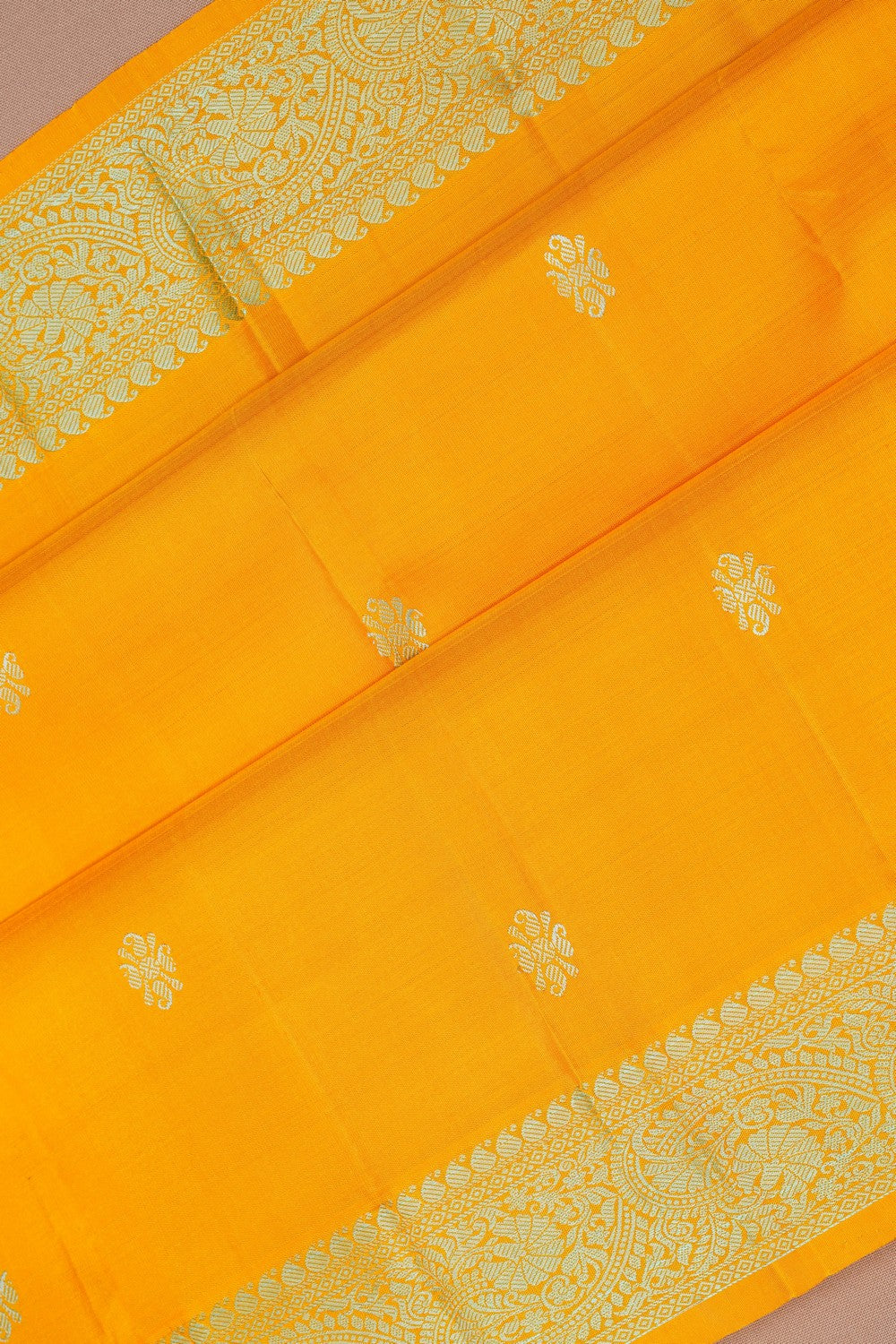 Image of South Silk Yellow Saree