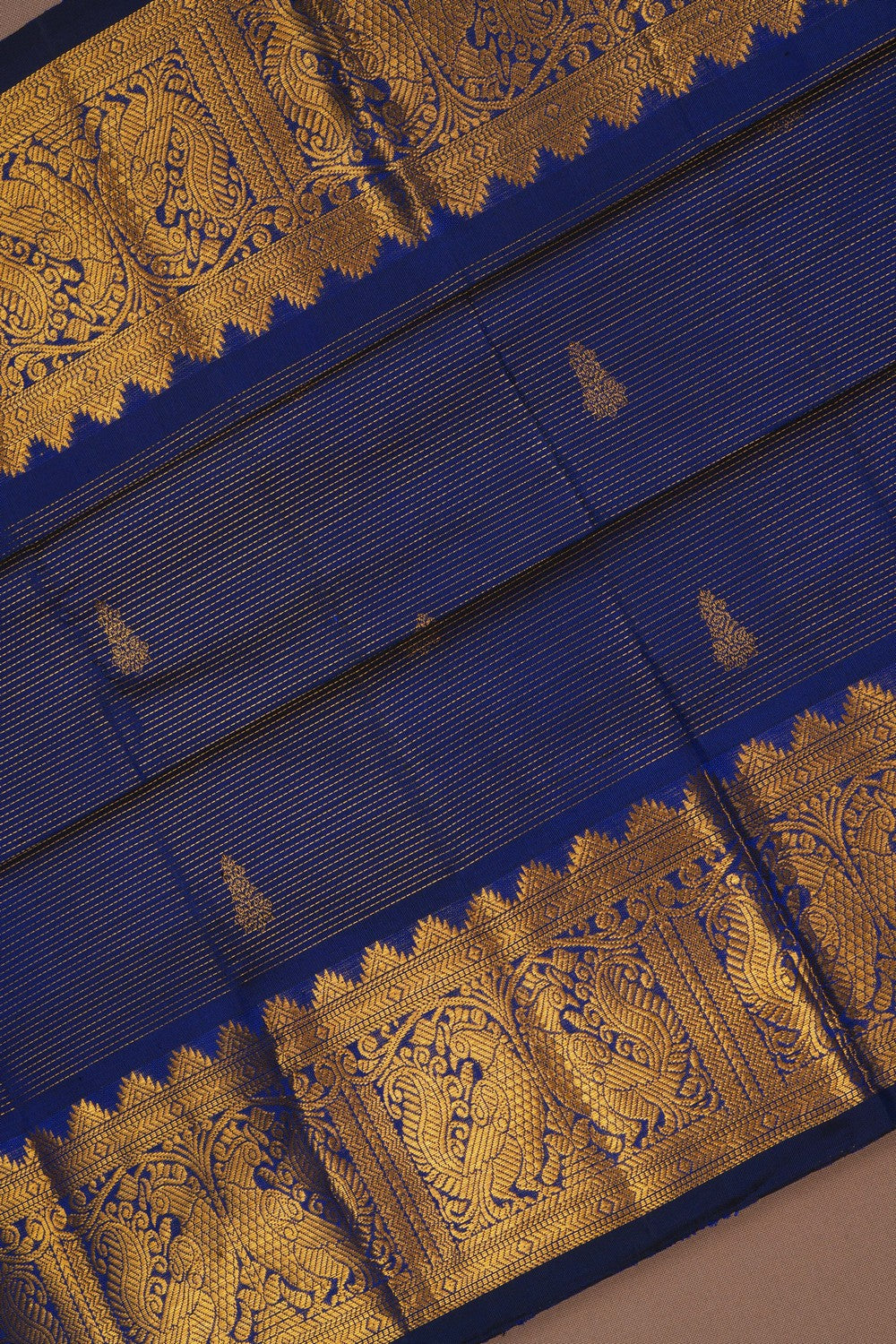 Image of South Silk Indigo Blue Saree