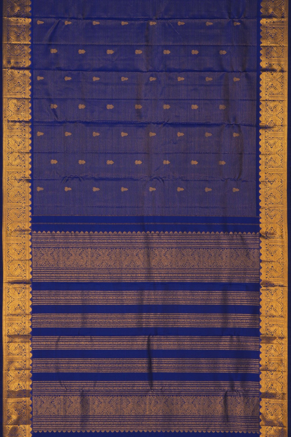 Image of South Silk Indigo Blue Saree
