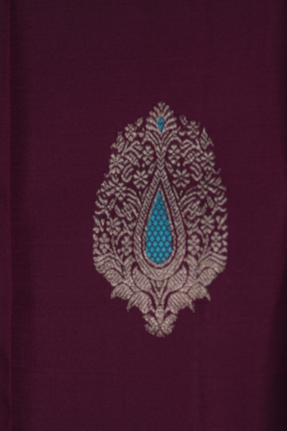 Image of Kanchipattu Deep Wine Purple Saree