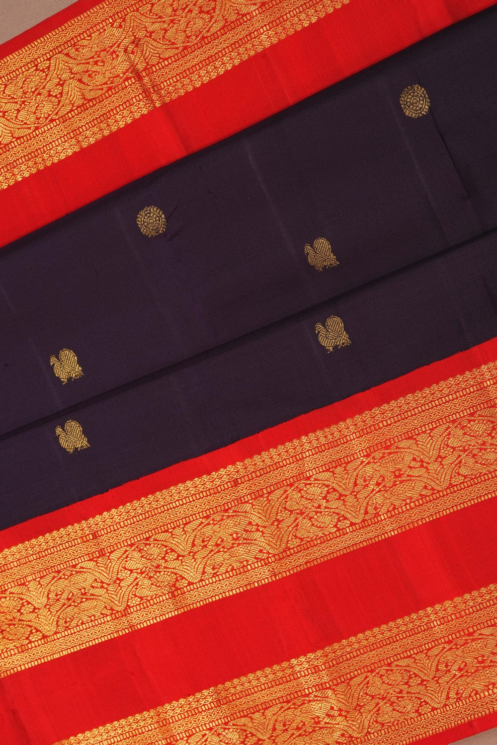 Image of Kanchipattu Purple Saree