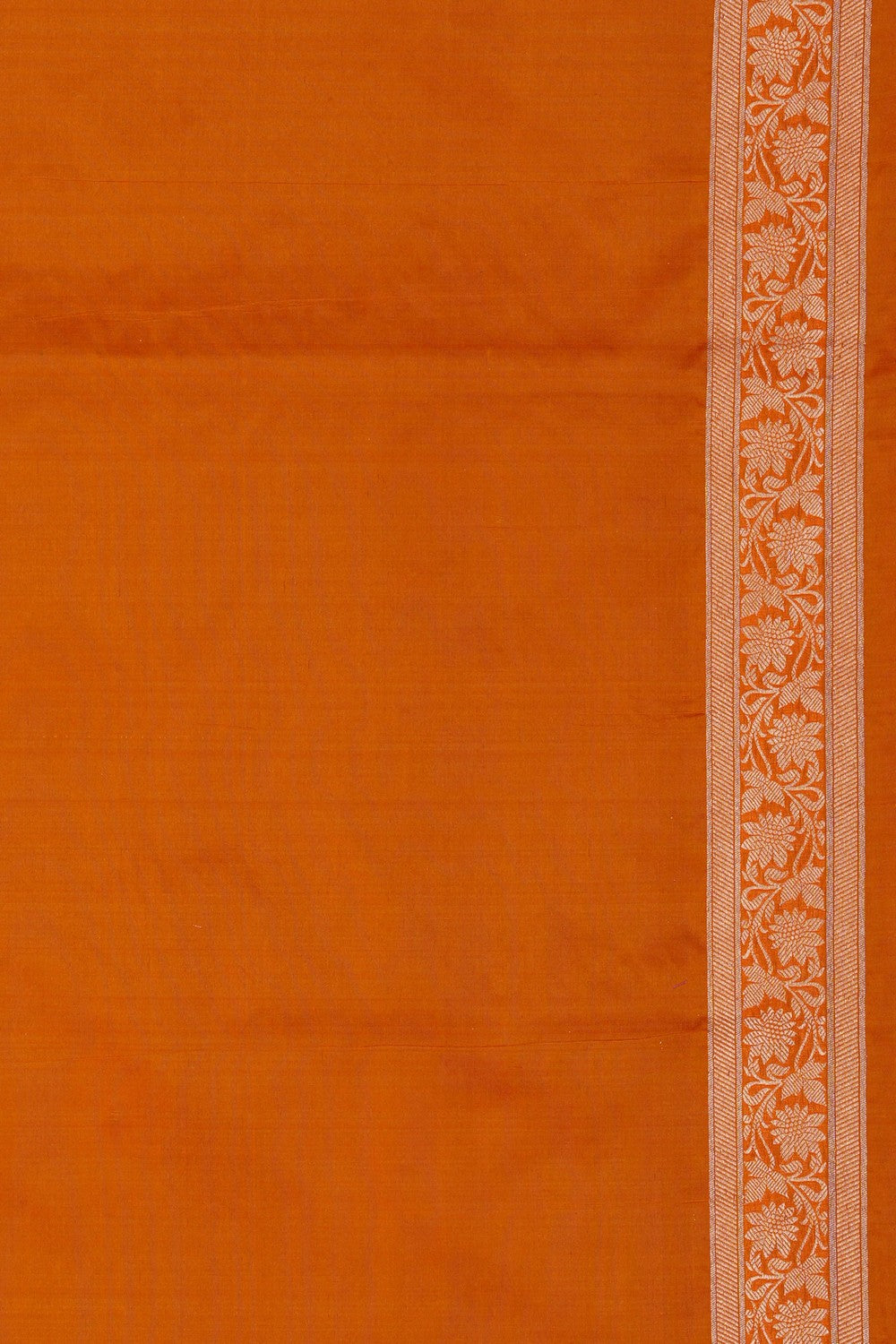 Image of Banarasi Silk Brocade Orange Saree