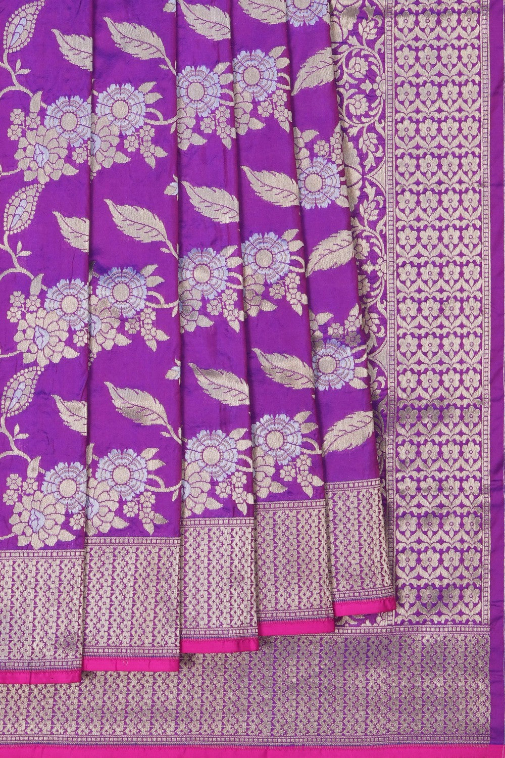 Image of Banarasi Silk Purple Saree