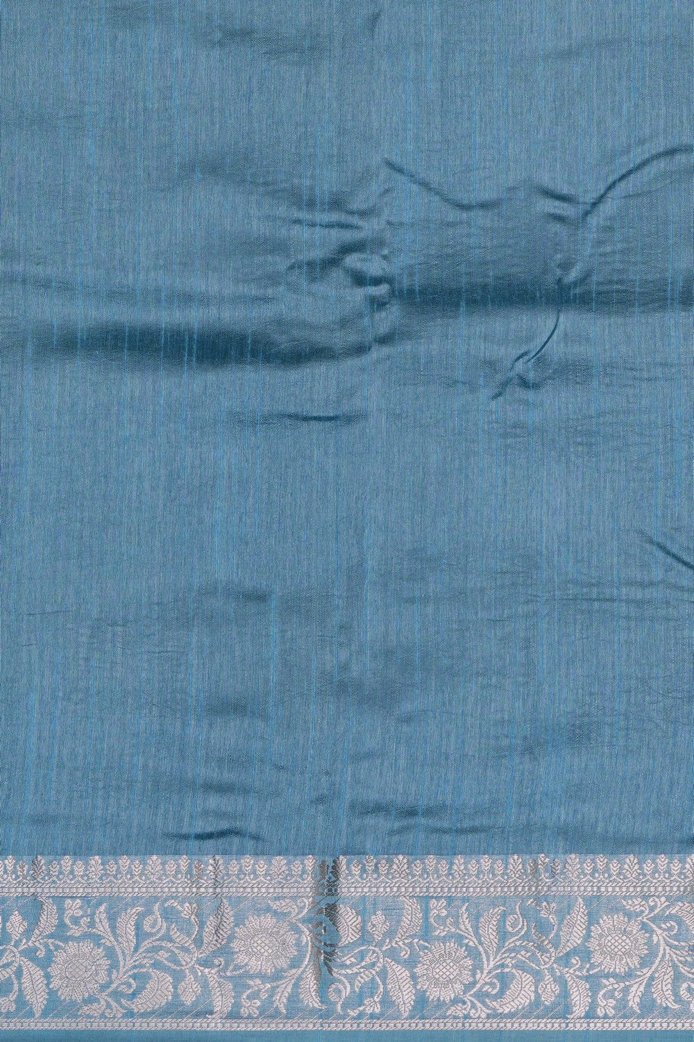 Image of Banarasi Tussar Silk Blue Saree