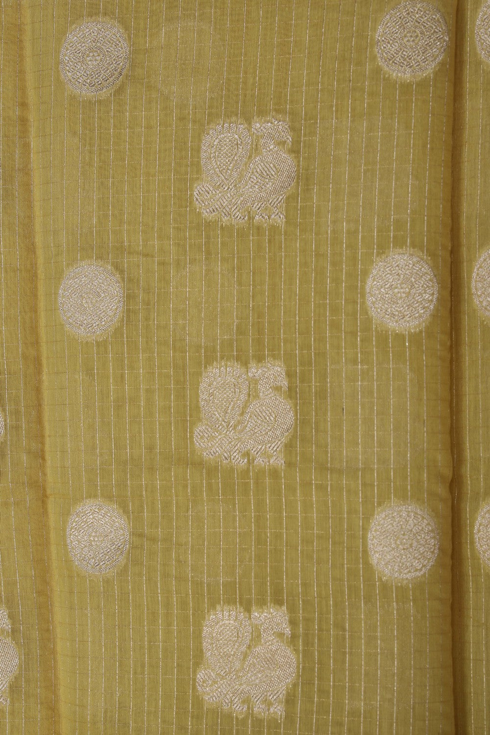 Image of Banarasi Silk Cotton Yellow Saree