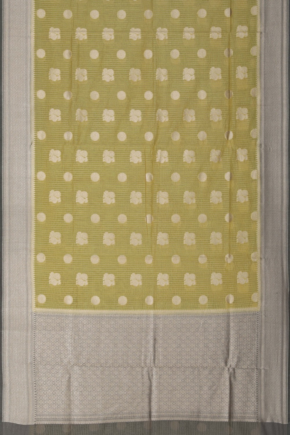 Image of Banarasi Silk Cotton Yellow Saree