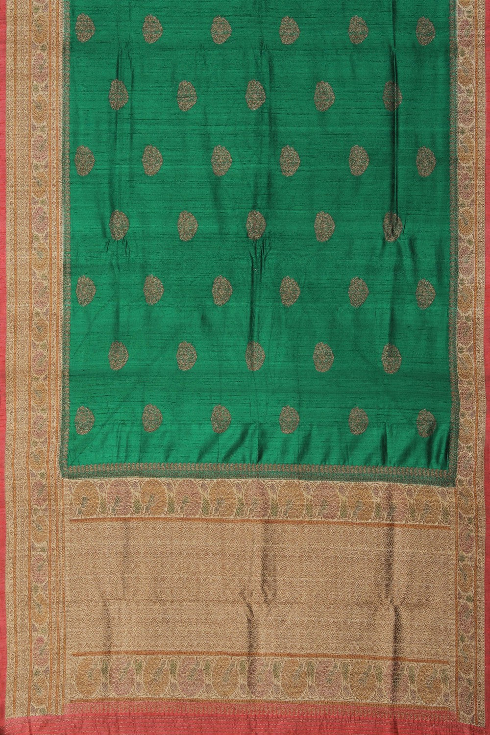 Image of Banarasi Dupion Silk Green Saree