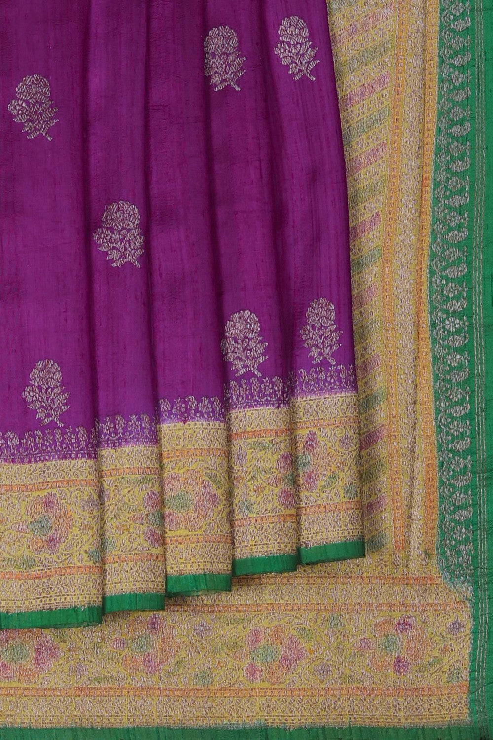 Image of Banarasi Dupion Silk Magenta Saree
