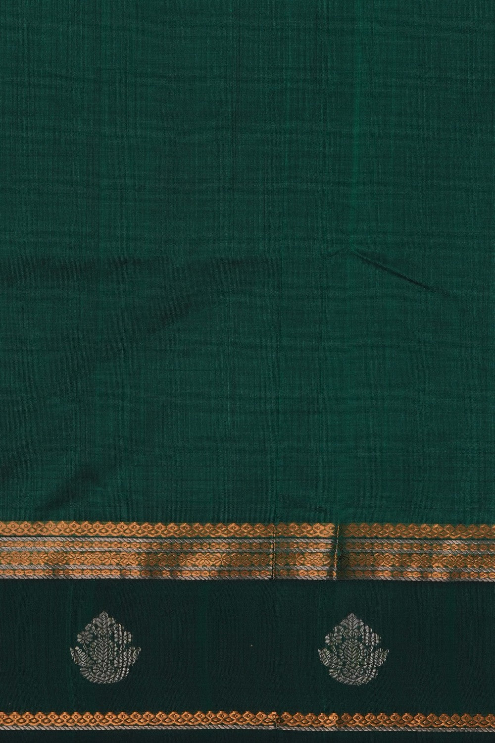Image of Kuppadam Silk Cotton Grey Saree