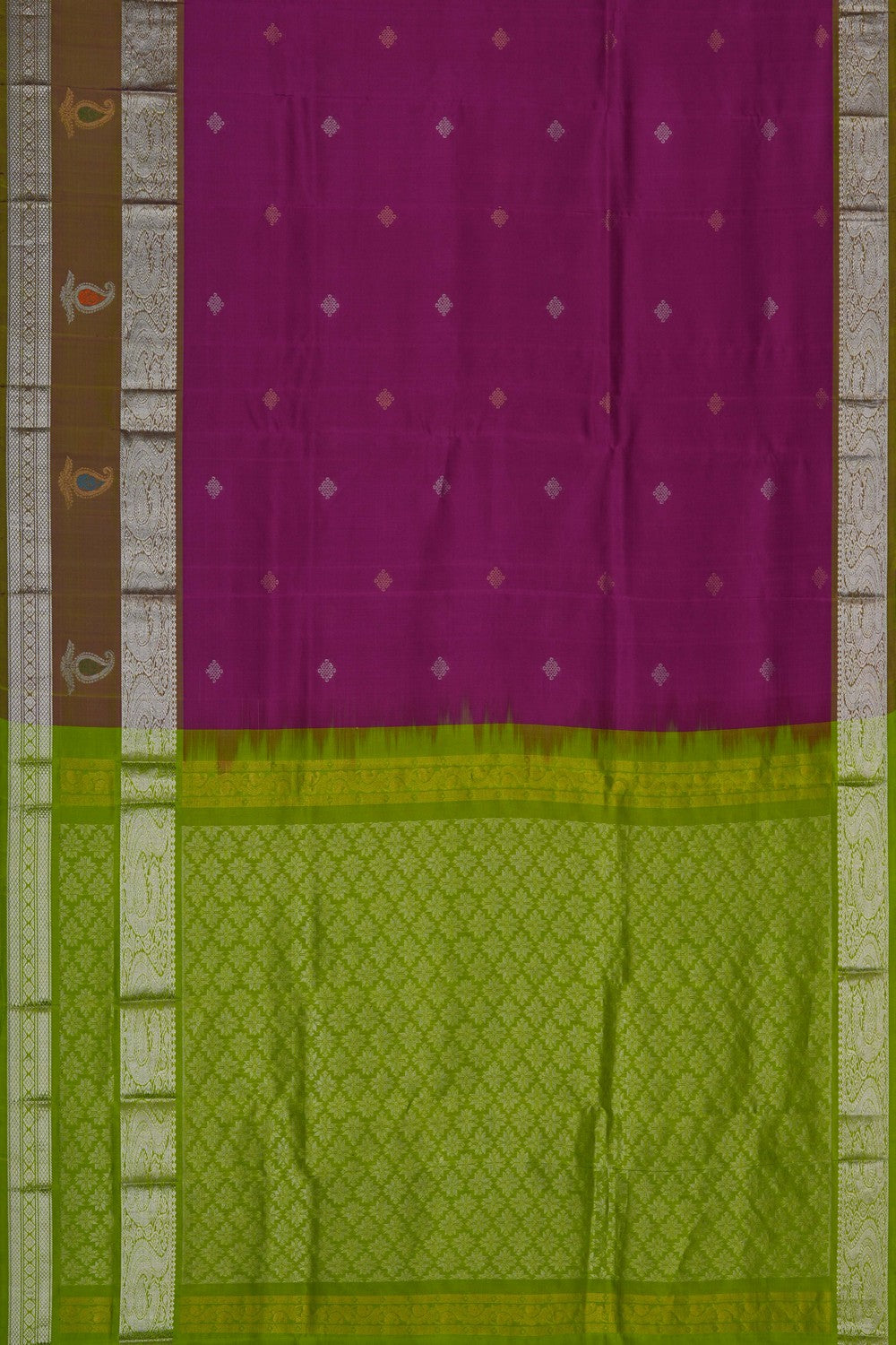 Image of Kuppadam Silk Purple Saree