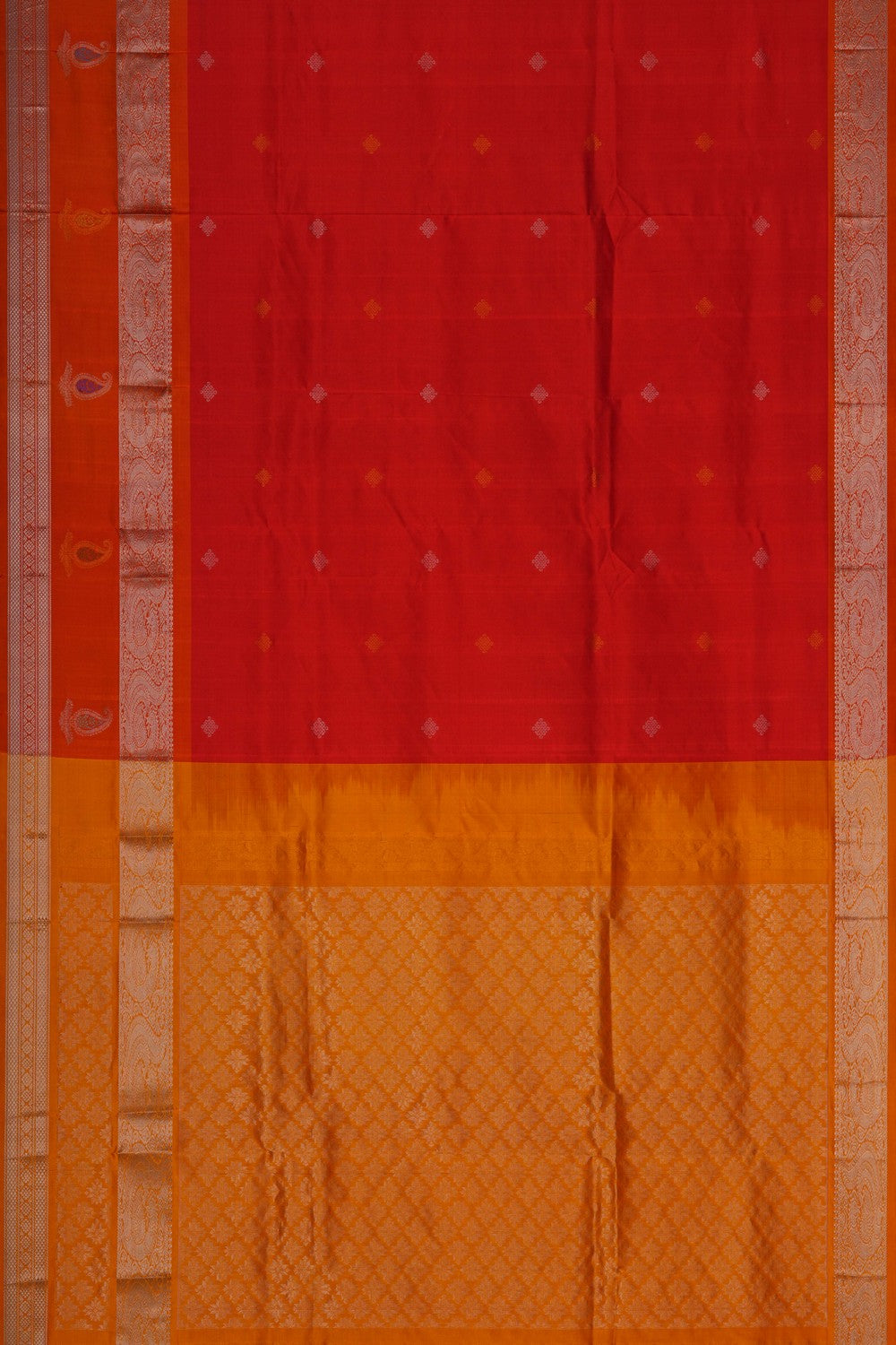 Image of Kuppadam Silk Red Saree