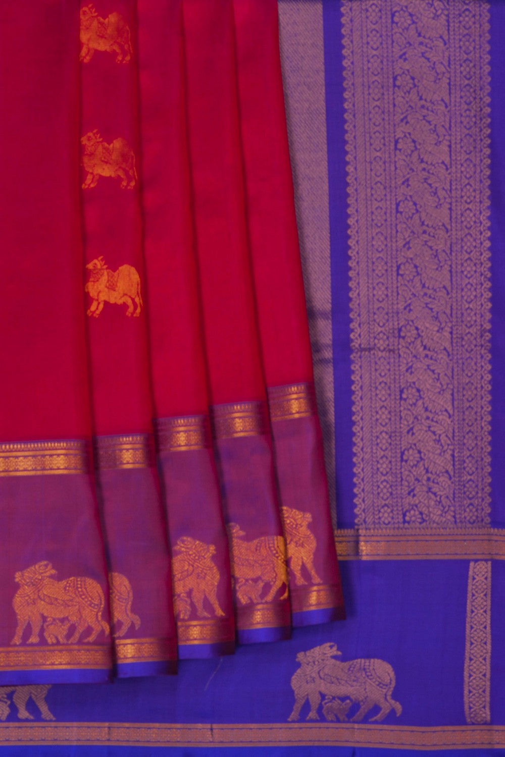 Image of Kuppadam Silk Pink Saree