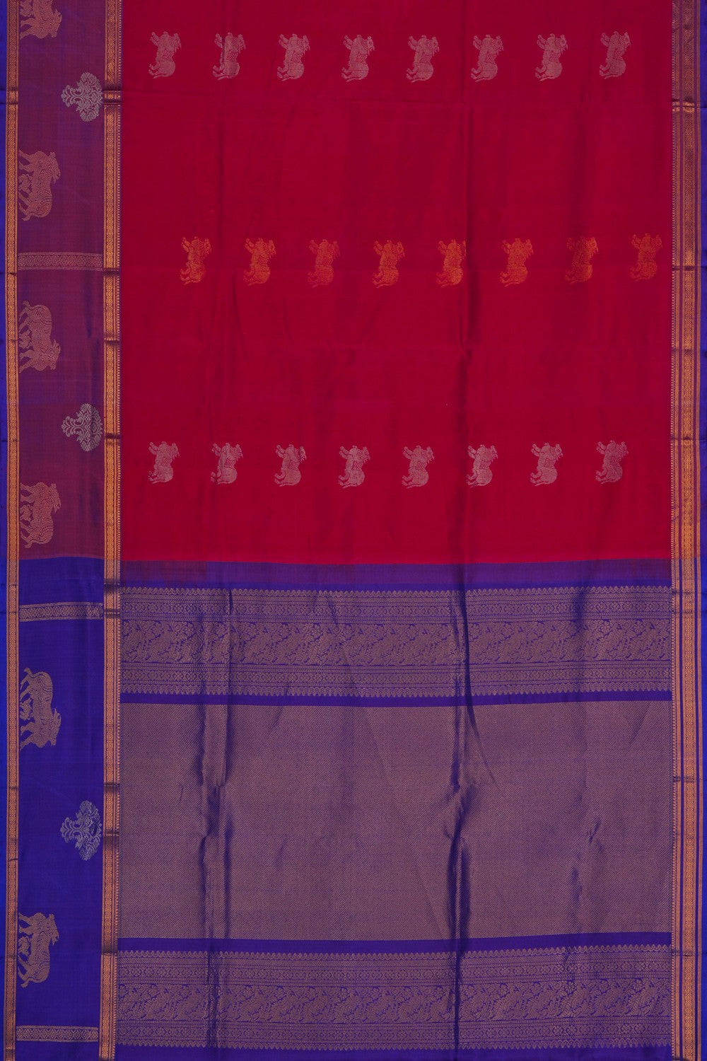 Image of Kuppadam Silk Pink Saree