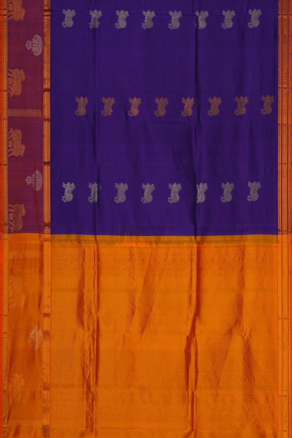 Image of Kuppadam Silk Purple Saree