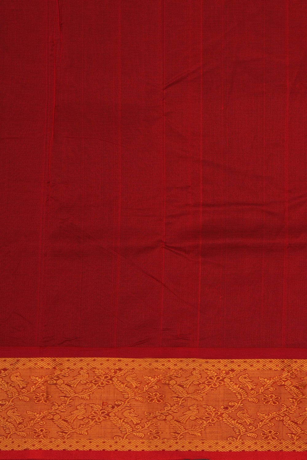 Image of Kuppadam Silk Cotton Maroon Saree