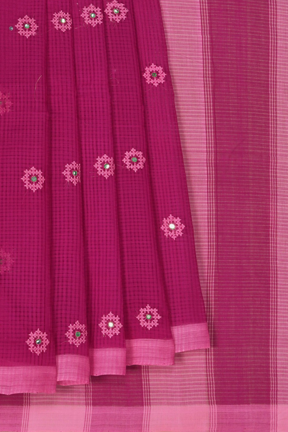 Image of Kutch Work Mangalgiri Cotton Saree