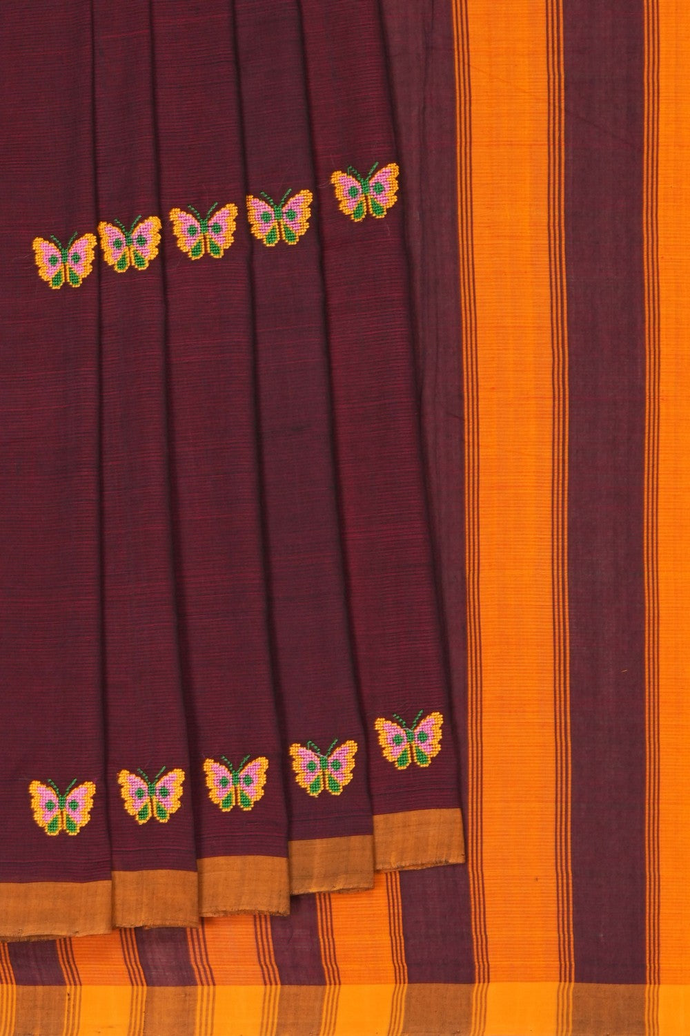Image of Kutch Work Mangalgiri Cotton Saree