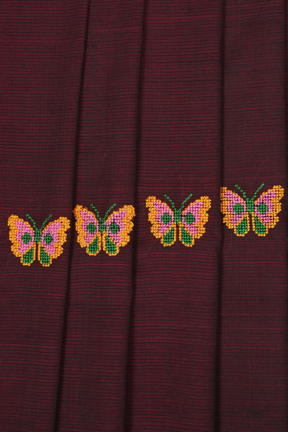 Image of Kutch Work Mangalgiri Cotton Saree