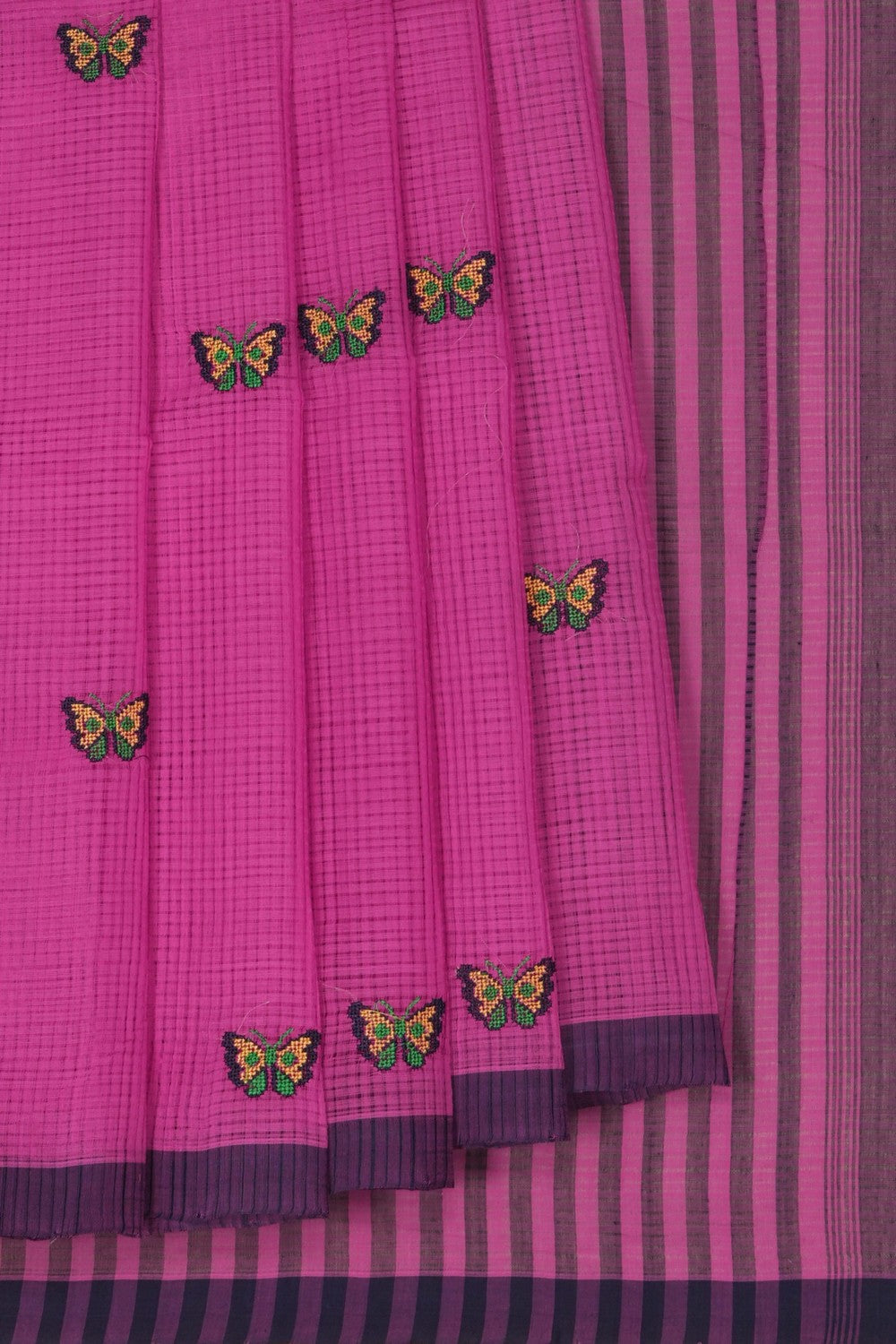Image of Kutch Work Mangalgiri Cotton Saree