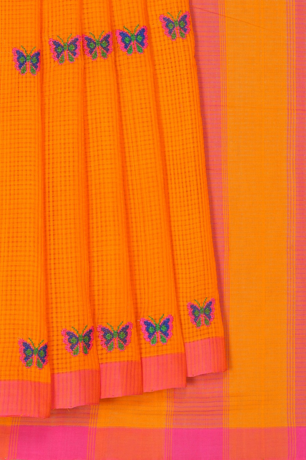 Image of Kutch Work Mangalgiri Cotton Saree