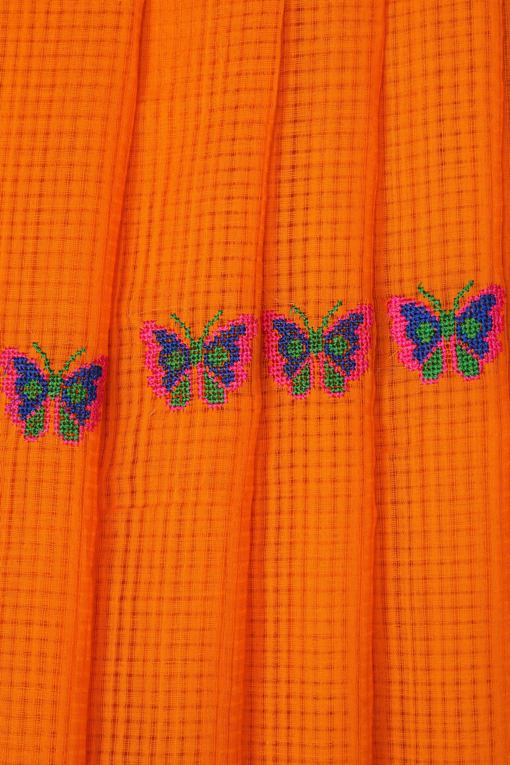Image of Kutch Work Mangalgiri Cotton Saree