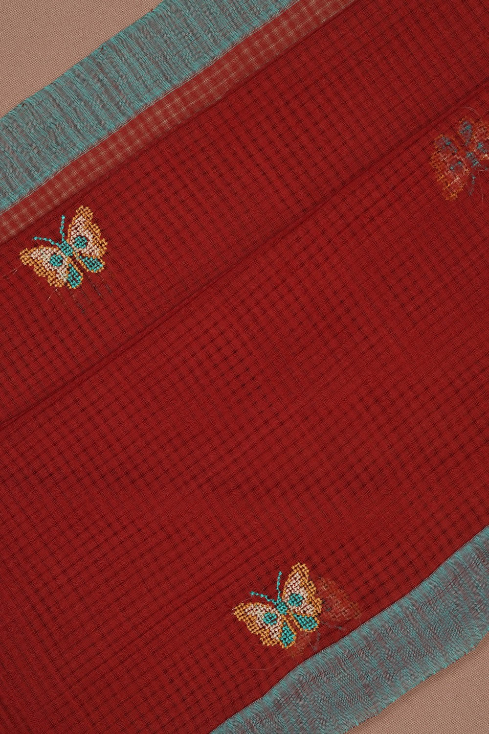Image of Kutch Work Mangalgiri Cotton Saree