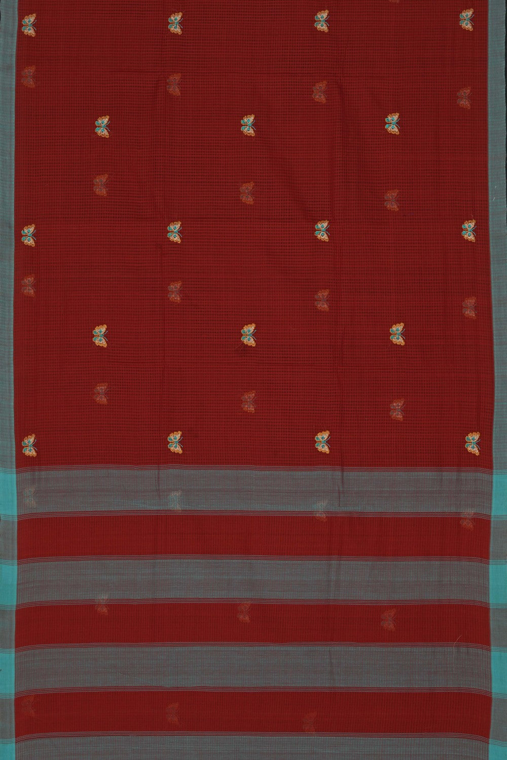 Image of Kutch Work Mangalgiri Cotton Saree