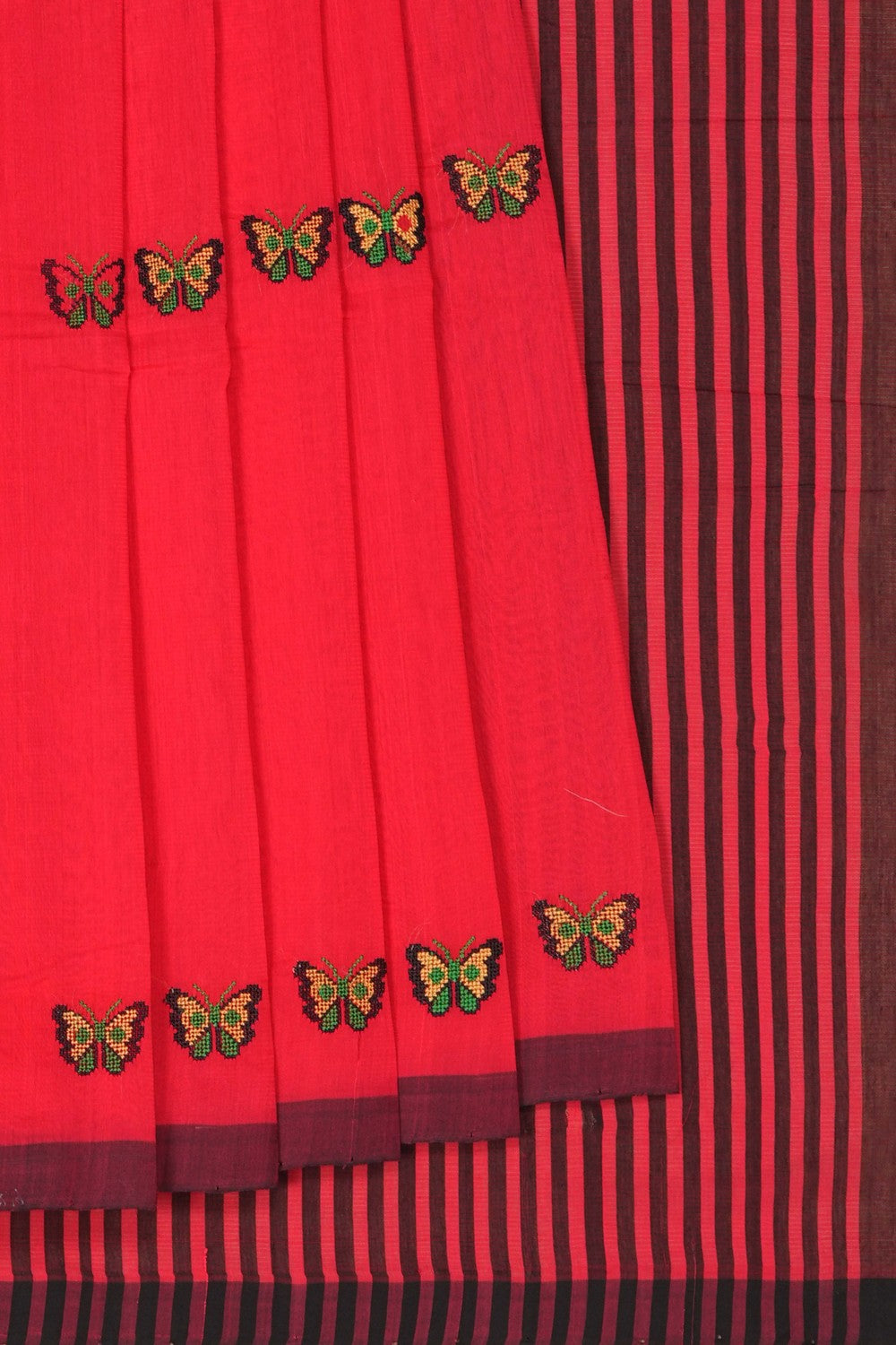 Image of Kutch Work Mangalgiri Cotton Saree