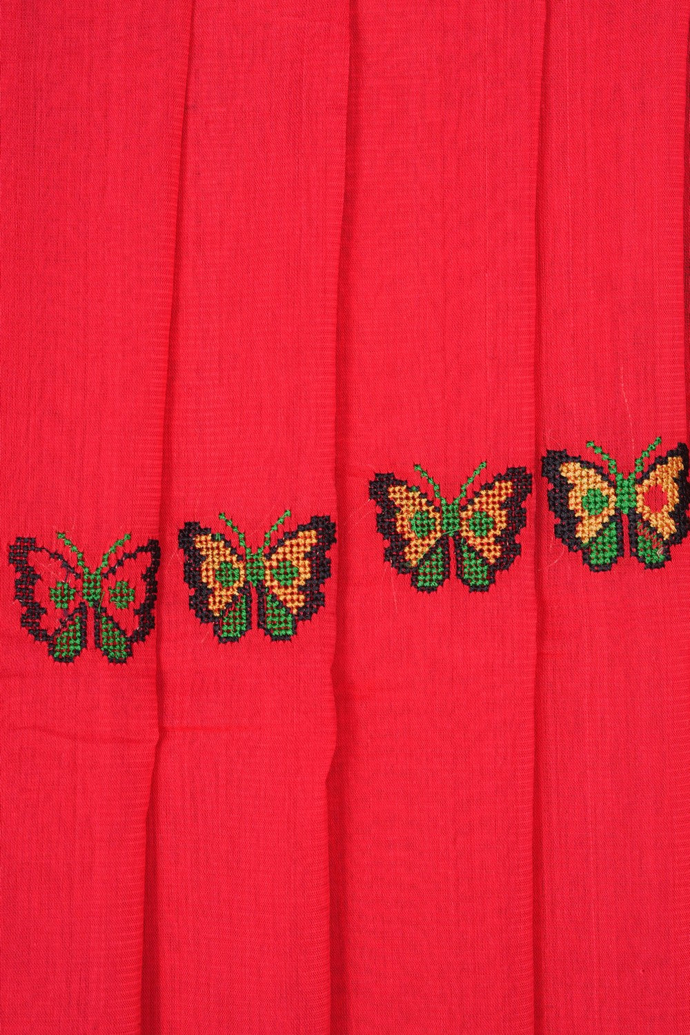 Image of Kutch Work Mangalgiri Cotton Saree