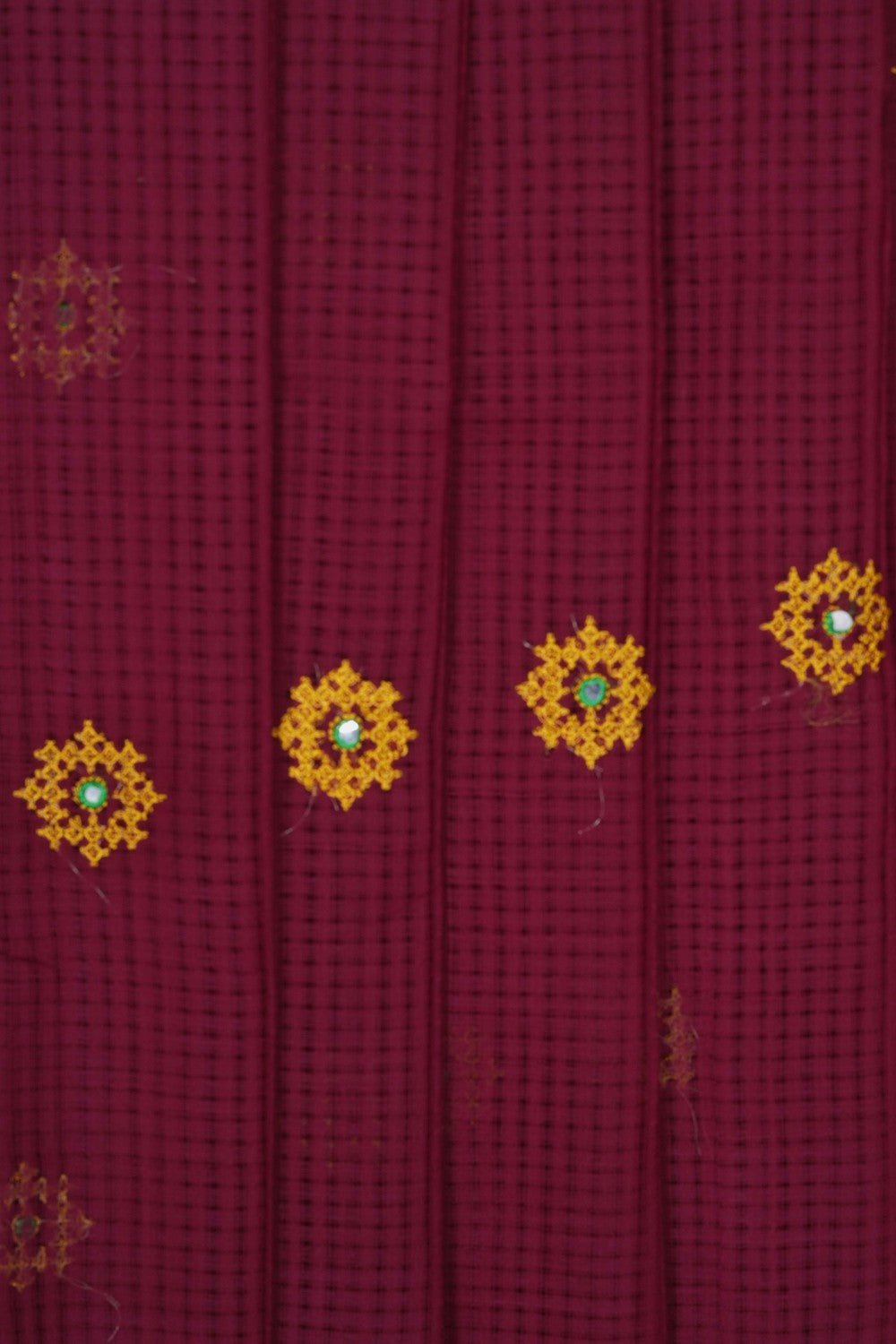 Image of Kutch Work Mangalgiri Cotton Saree