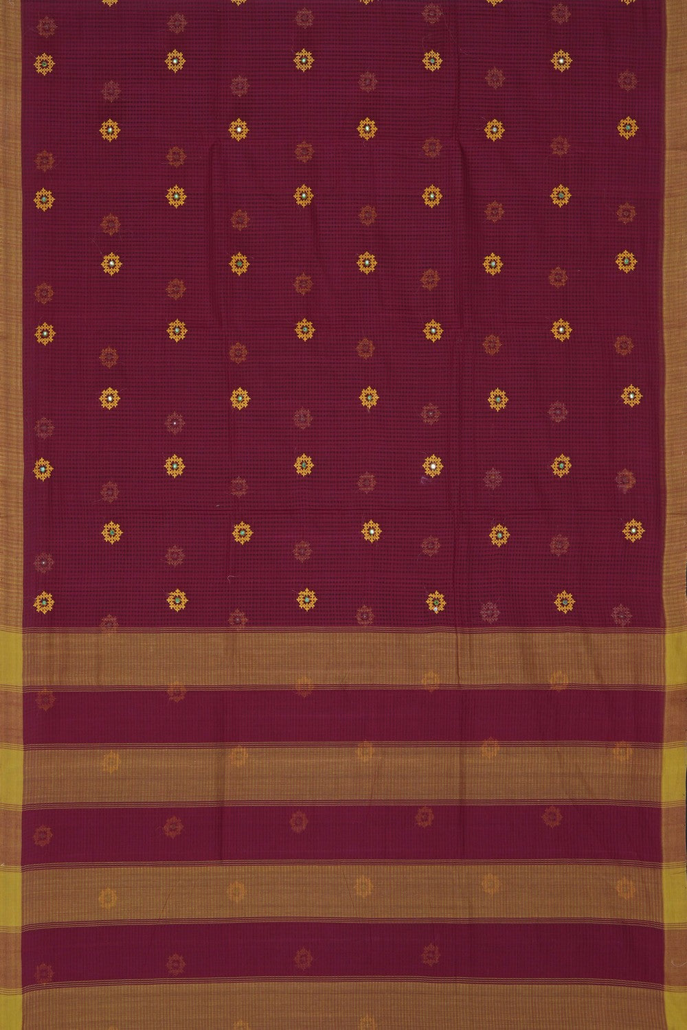 Image of Kutch Work Mangalgiri Cotton Saree