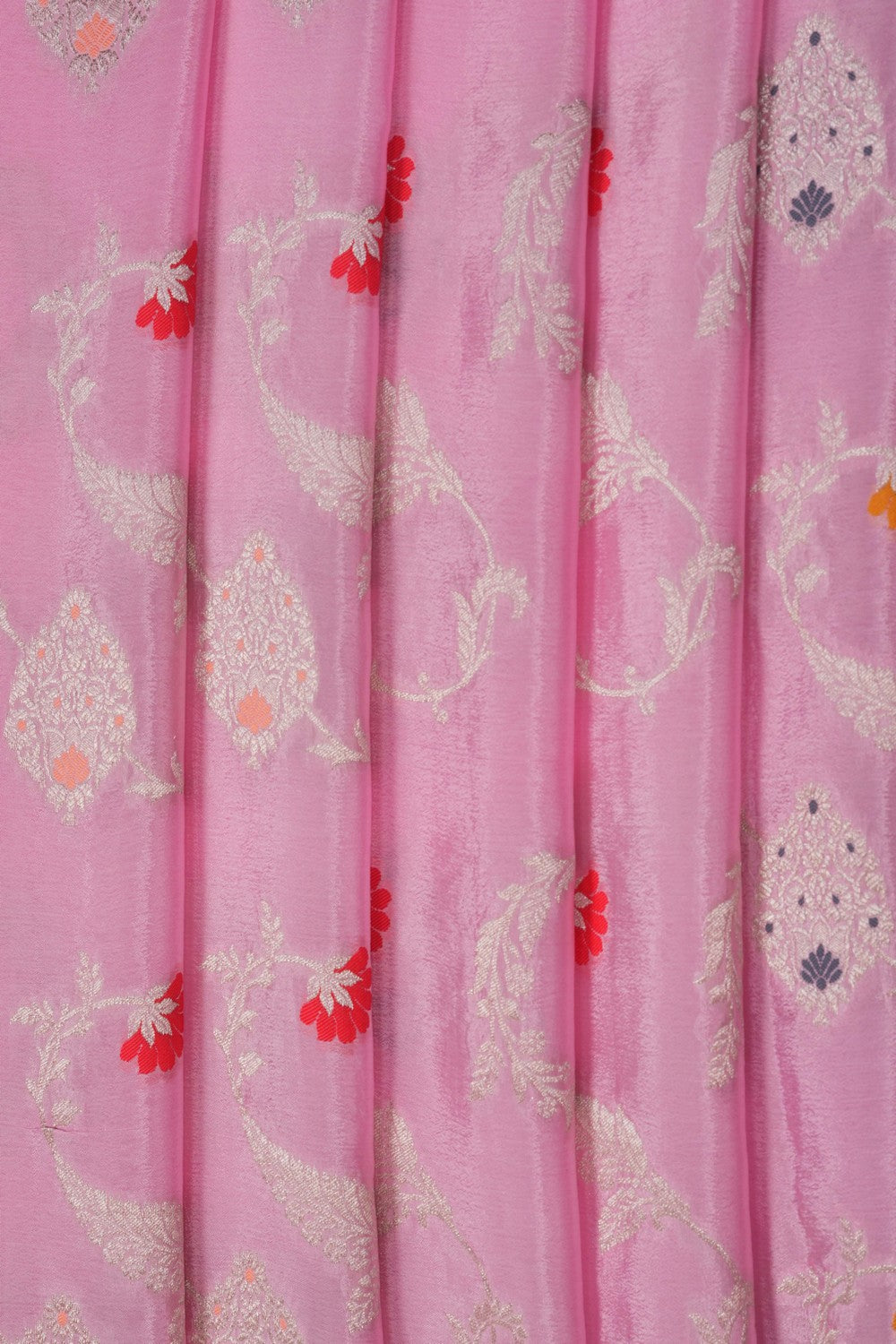 Image of Banarasi Crepe Silk Pink Saree
