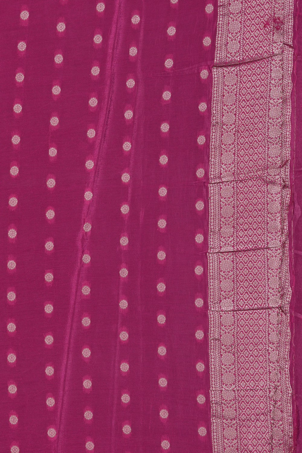 Image of Banarasi Crepe Silk Pink Saree
