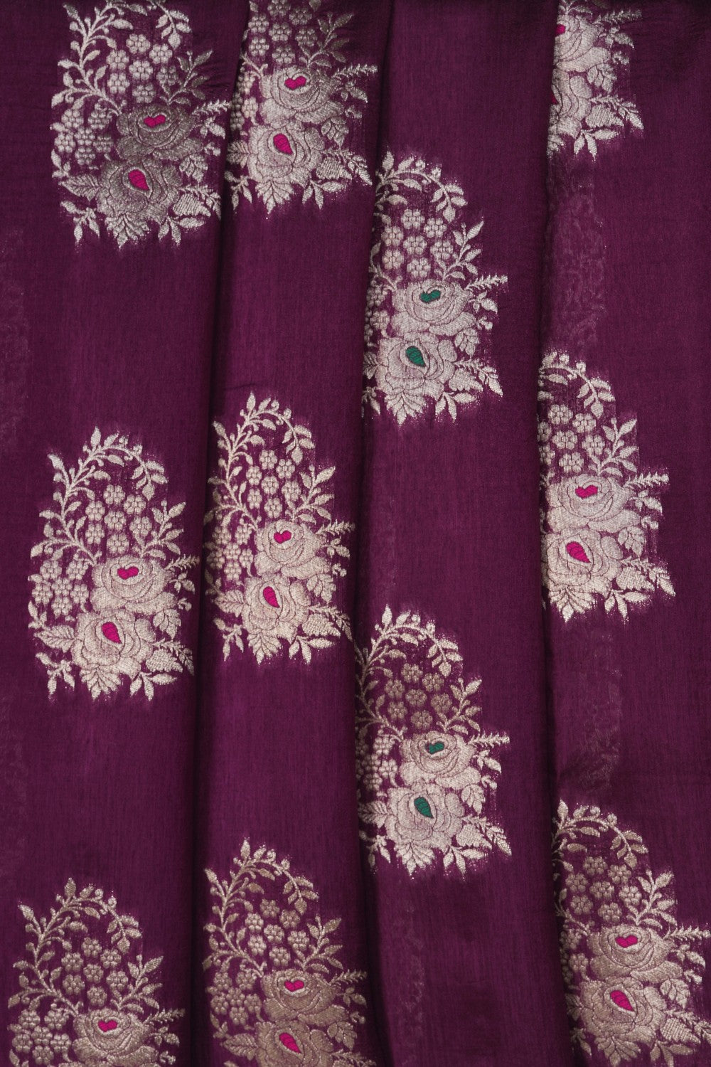 Image of Banarasi Dupion Silk Violet Saree