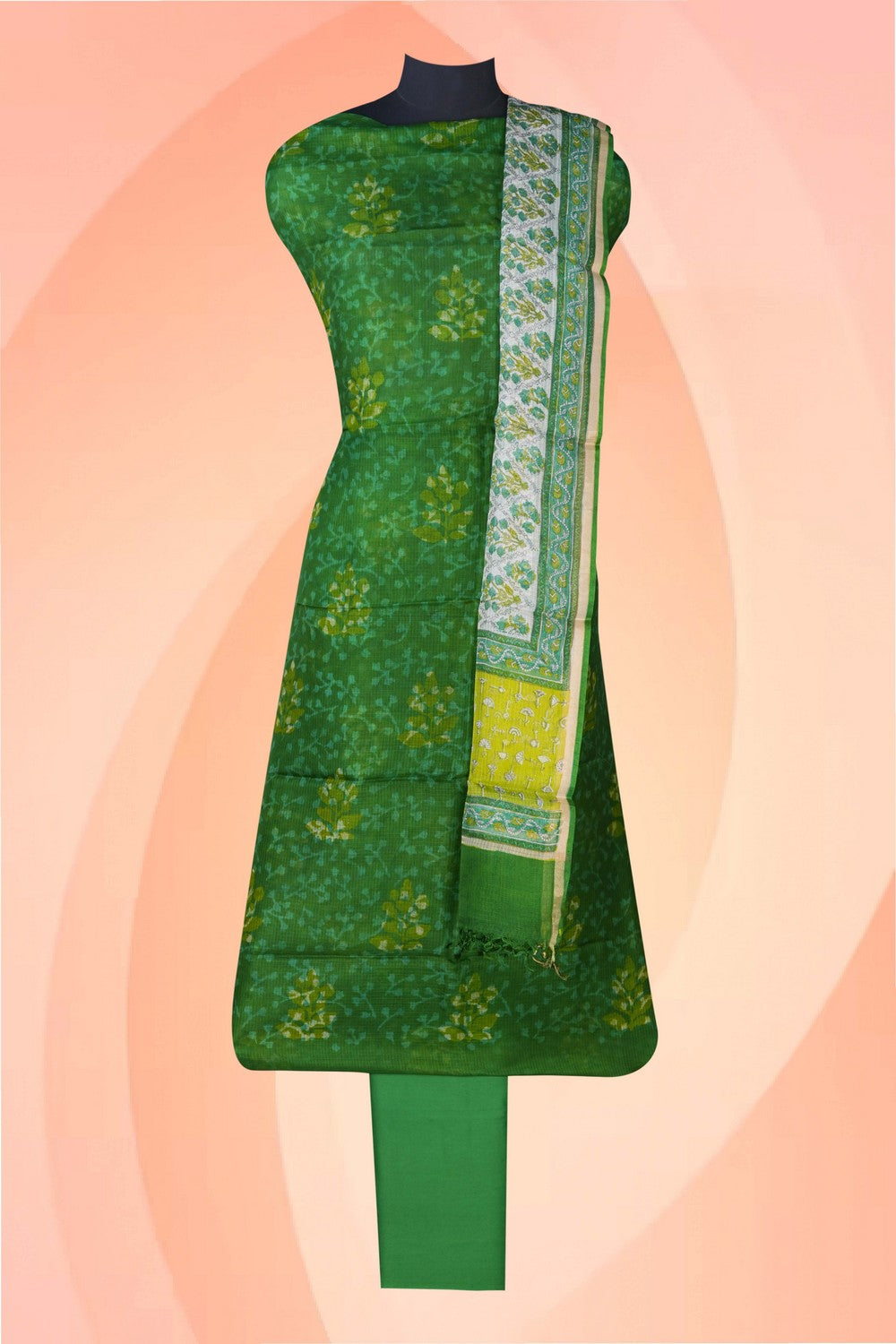 Image of Kota Silk Unstitched Suit (3 Pcs Set)