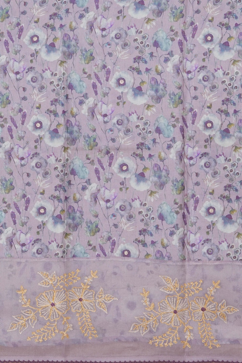 Image of Printed Silk Unstitched Suit (3 Pcs Set)