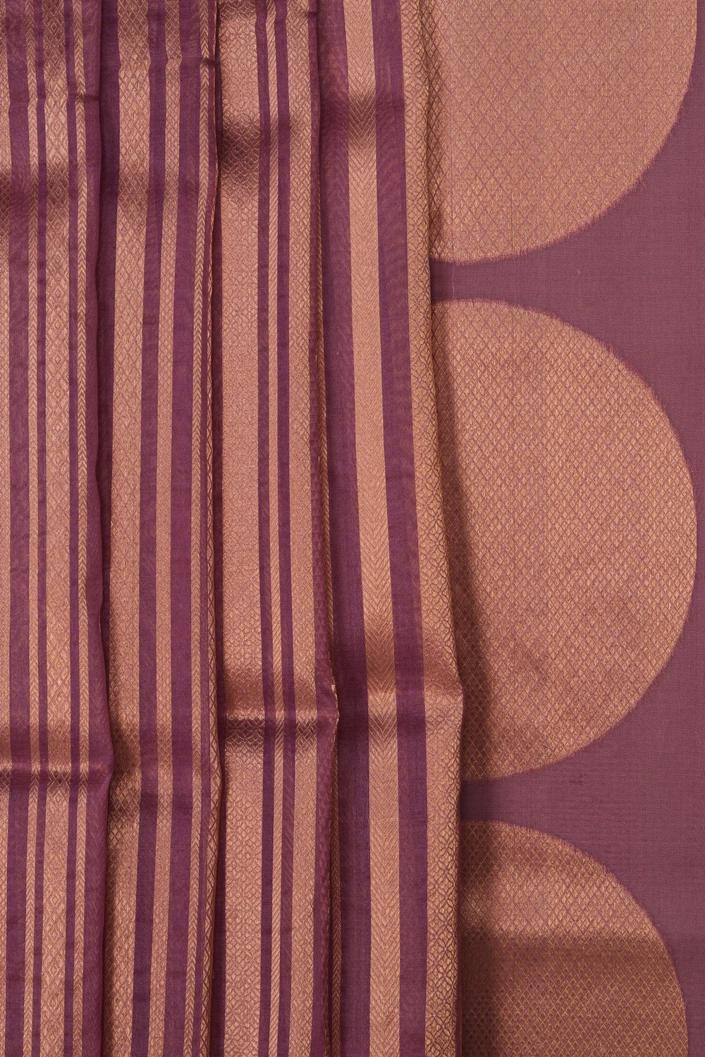Image of Banarasi Kora Silk Brocade Purple Saree