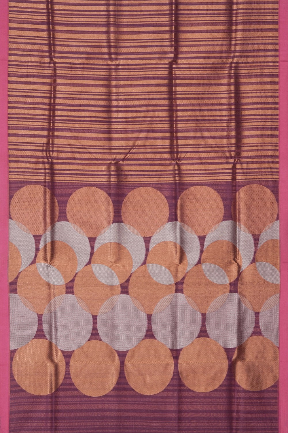 Image of Banarasi Kora Silk Brocade Purple Saree