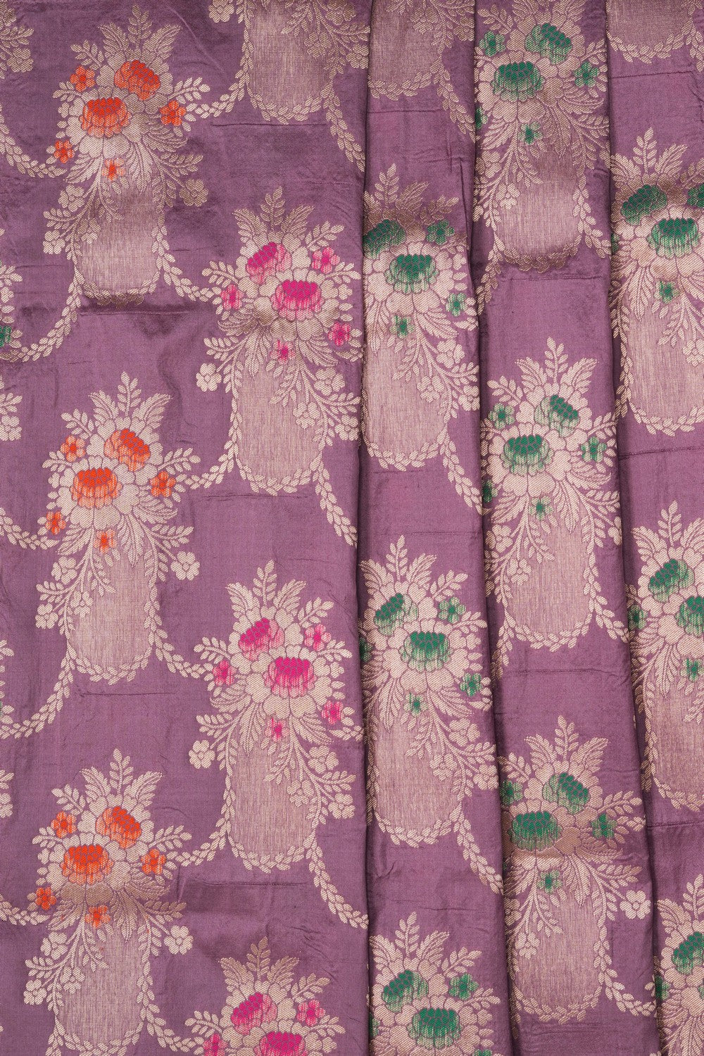 Image of Banarasi Silk Brocade Purple Saree