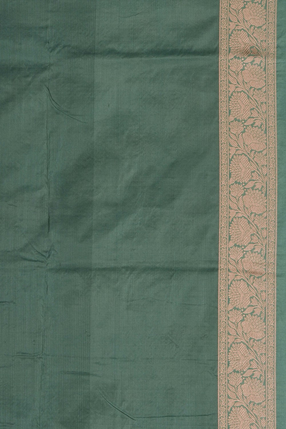 Image of Banarasi Silk Brocade Sage Green Saree