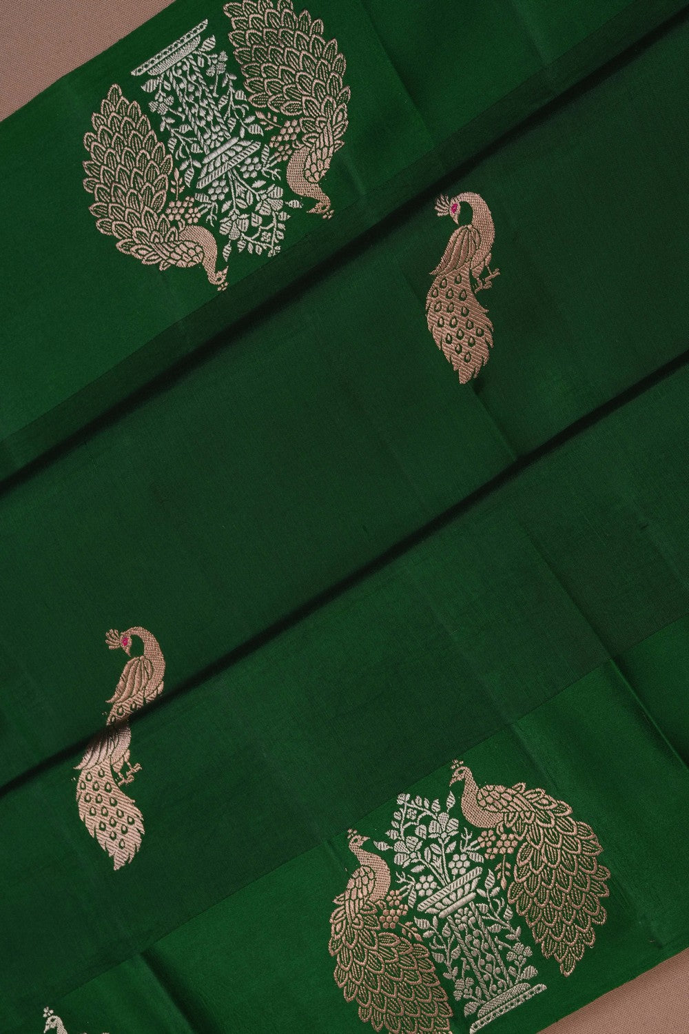 Image of Banarasi Silk Green Saree
