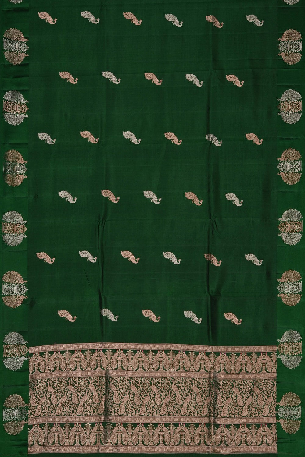 Image of Banarasi Silk Green Saree