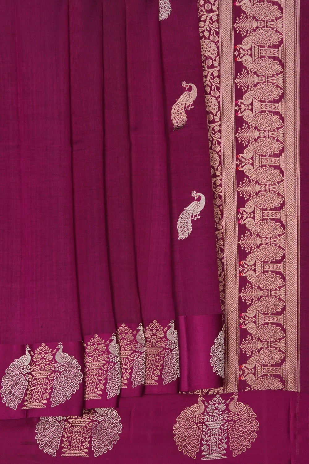 Image of Banarasi Silk Violet Saree