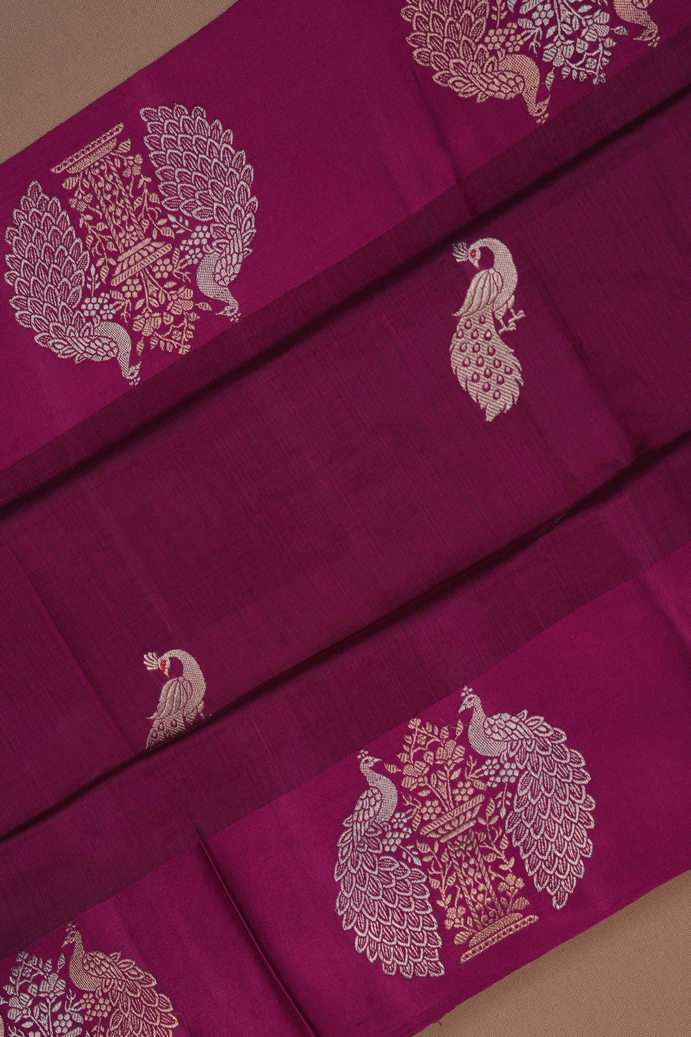 Image of Banarasi Silk Violet Saree